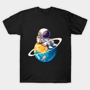 Astronaut Planet Lonely T-Shirt